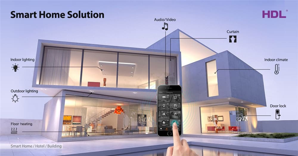 HDL control interface for lighting and smart home automation.